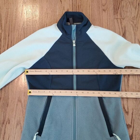 ALL IN MOTION POLARTEC GREEN FLEECE JACKET SIZE SMALL COLORBLOCK - Picture 7 of 9